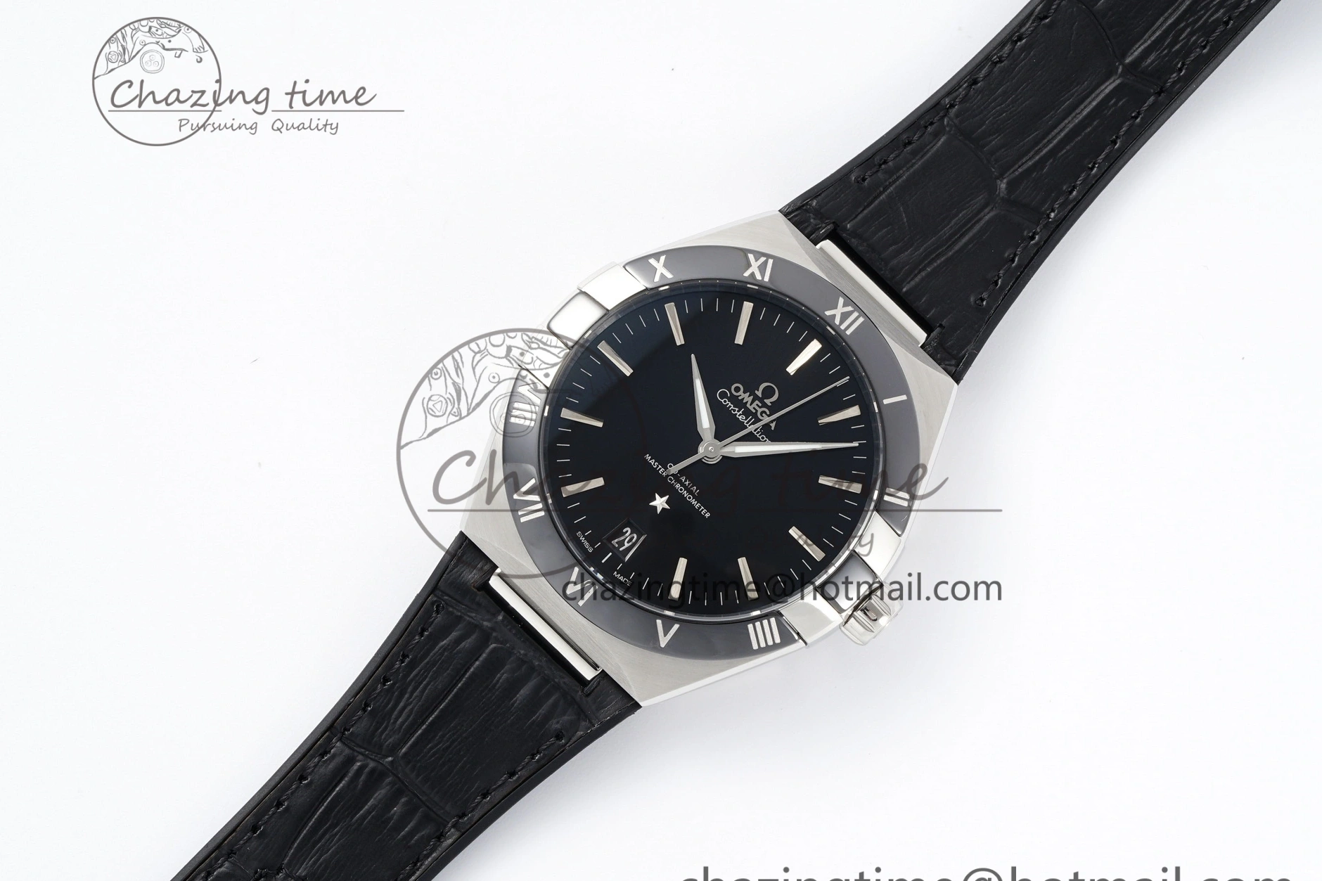 0426 Constellation Black Ceramic SS SBF 1:1 Best Edition Black Dial on Black Gummy Strap A8900 Super Clone TimelessDesign 7798